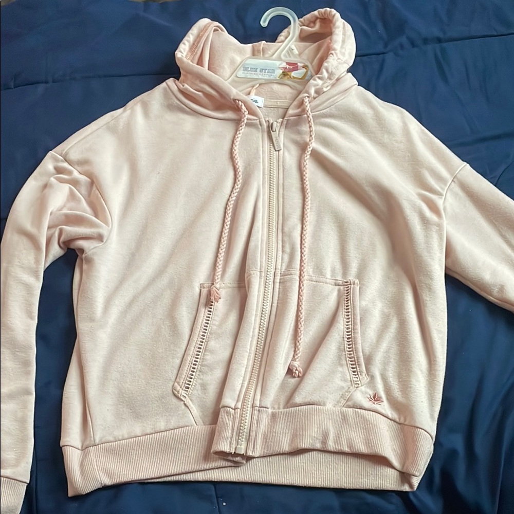 Kensie Blush Pink Zip-Up Hoodie